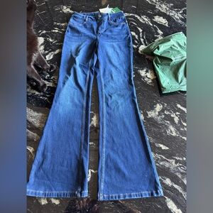 HALARA Deep Blue Flare Jeans